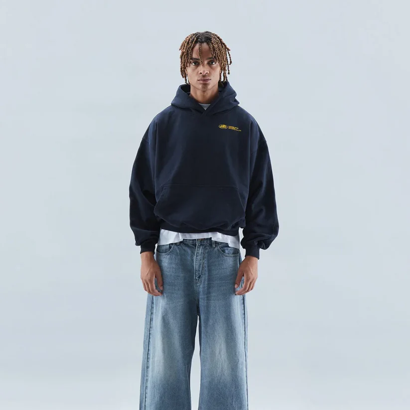Oversized cotton hoodie with a print for streetwear autumn outfits