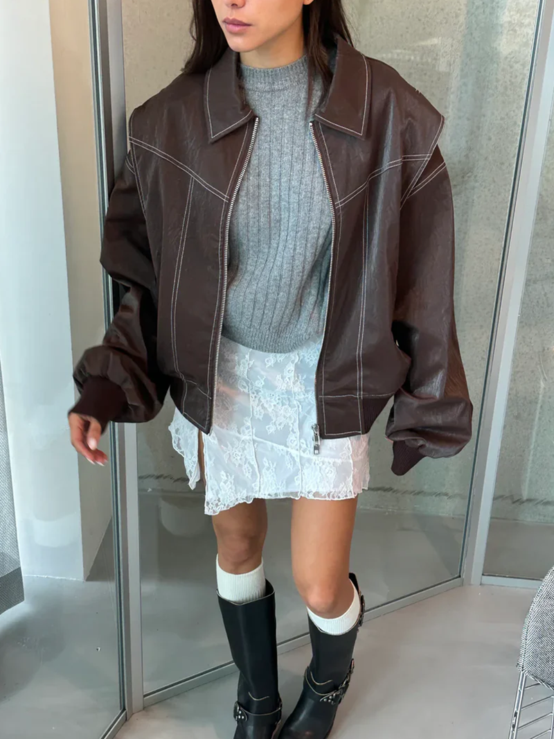 Veste femme oversize en coton pour l’automne et la mi-saison
