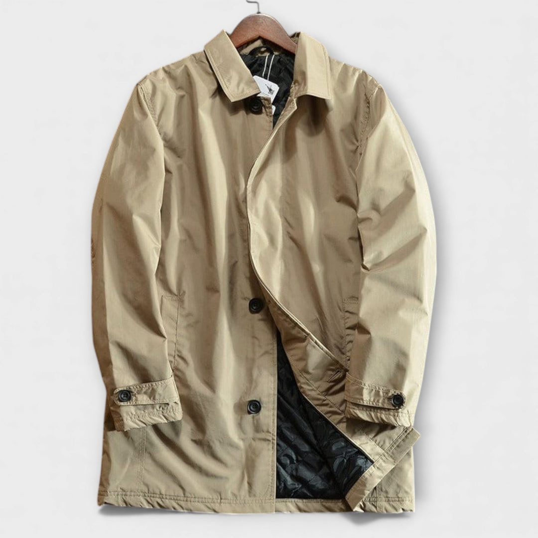 Veste de pluie homme mi-saison imperméable en matière synthétique pour l’automne