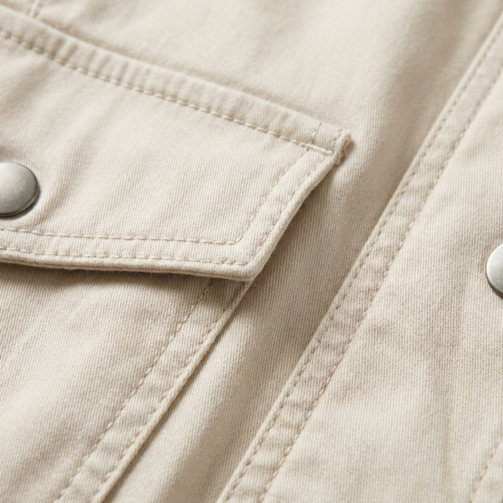 Fitted cotton military jacket for women, for the transitional season and autumn