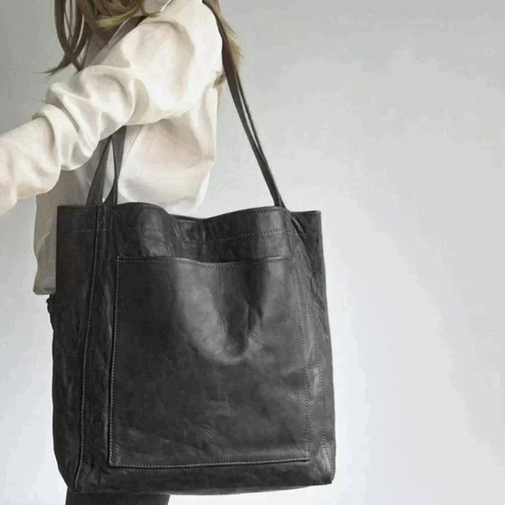 Sac cabas en cuir pour femme, sac à bandoulière d’automne