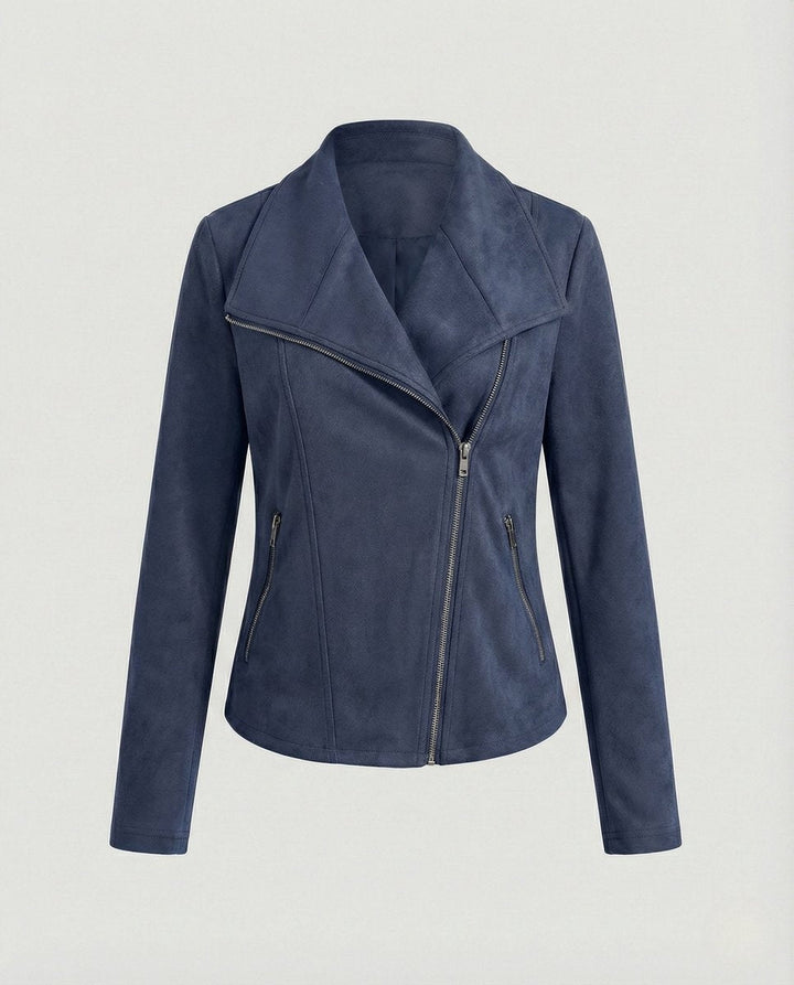 Veste perfecto femme en suédine pour la mi-saison, automne