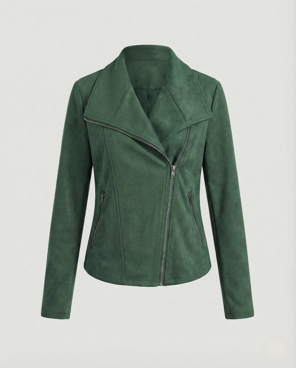 Veste perfecto femme en suédine pour la mi-saison, automne