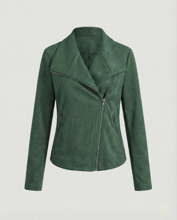 Veste perfecto femme en suédine pour la mi-saison, automne