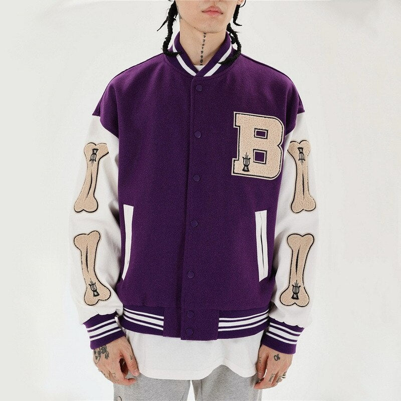 Veste baseball varsity pour femme en polaire avec similicuir, pour l’automne