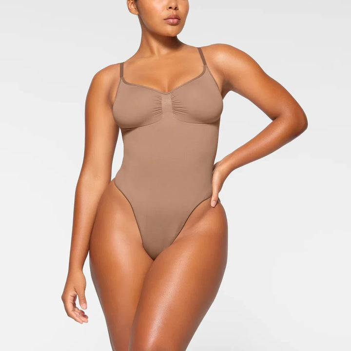 Body sculptant femme en coton respirant avec bretelles réglables pour l’automne