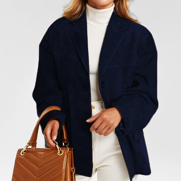Veste-chemise femme en suédine, coupe ample, pour l’automne et la mi-saison