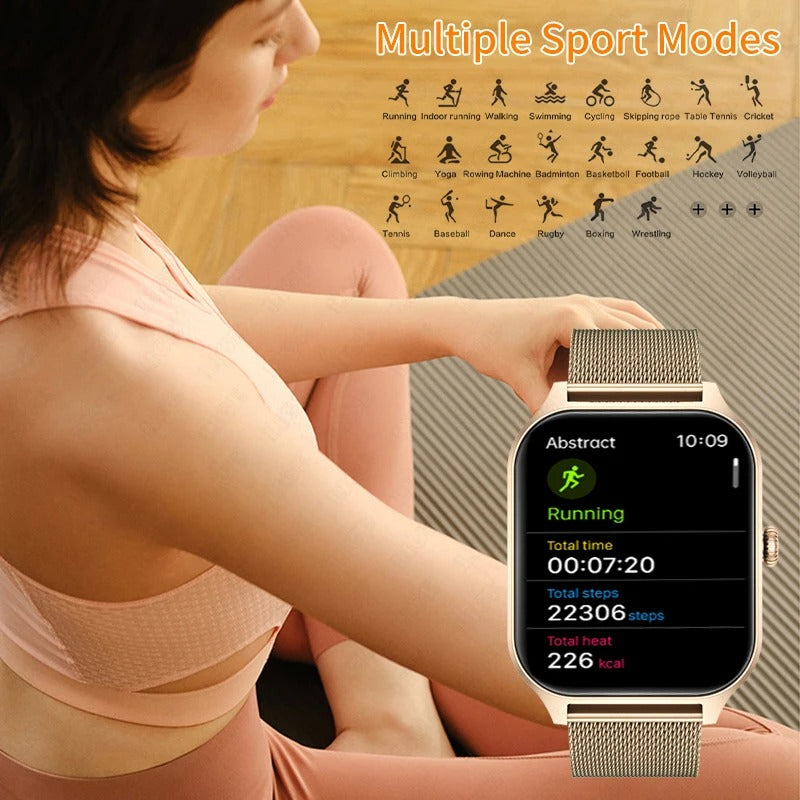 LuxeTime | Elegant Smartwatch for Women with Activity Tracker, Heart Rate Monitor, and Chic Design.