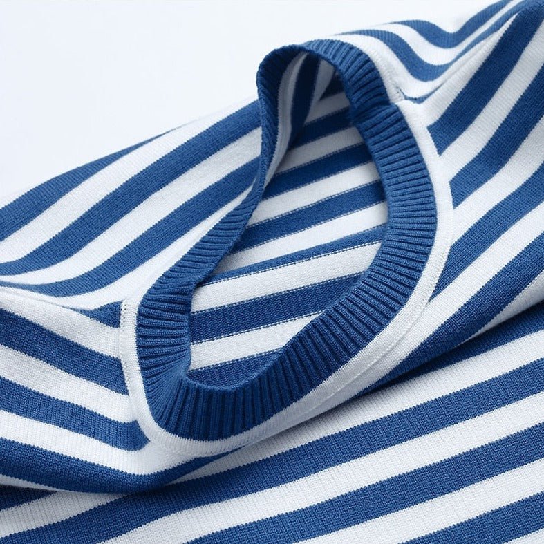 Pull femme rayé en maille de laine pour l’automne