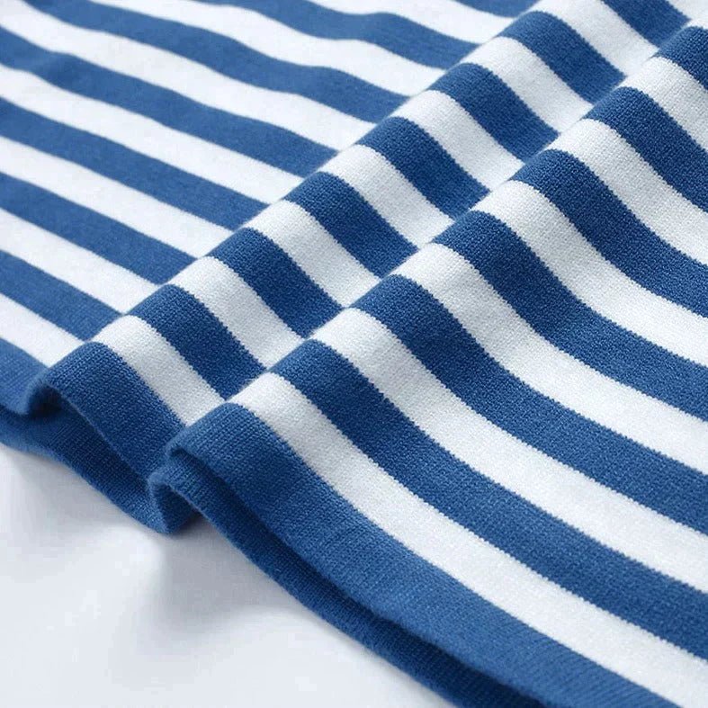 Pull femme rayé en maille de laine pour l’automne