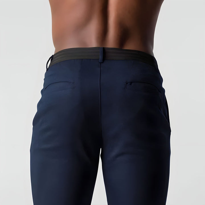 Men's slim-fit stretch cotton chino trousers for autumn