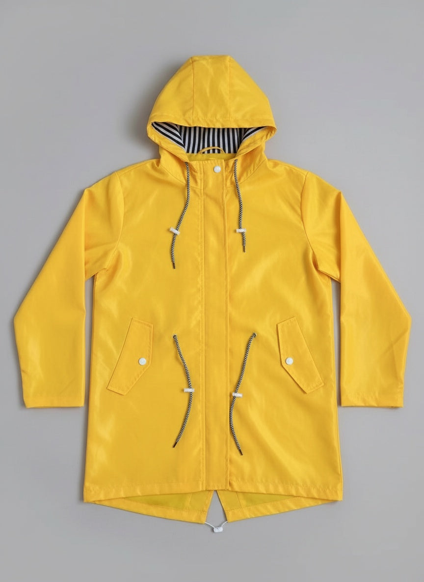 Manteau de pluie imperméable pour femme avec capuche, automne