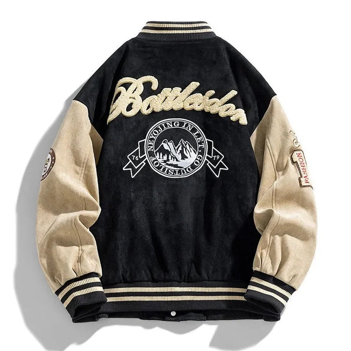 Veste varsity de baseball pour homme en suédine, pour l’automne et la mi-saison