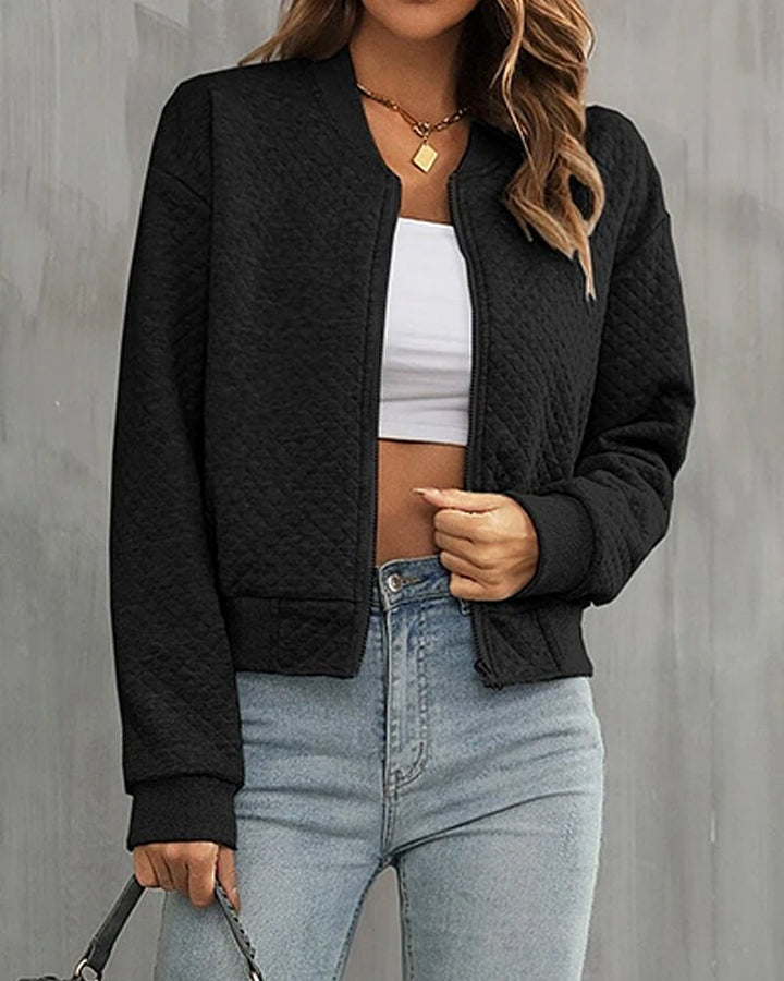 Veste bomber femme matelassée en coton, légère, de mi-saison, pour l’automne
