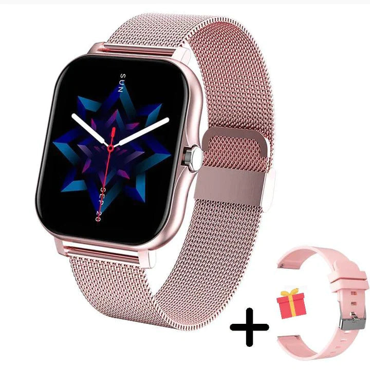 LuxeTime | Elegant Smartwatch for Women with Activity Tracker, Heart Rate Monitor, and Chic Design.