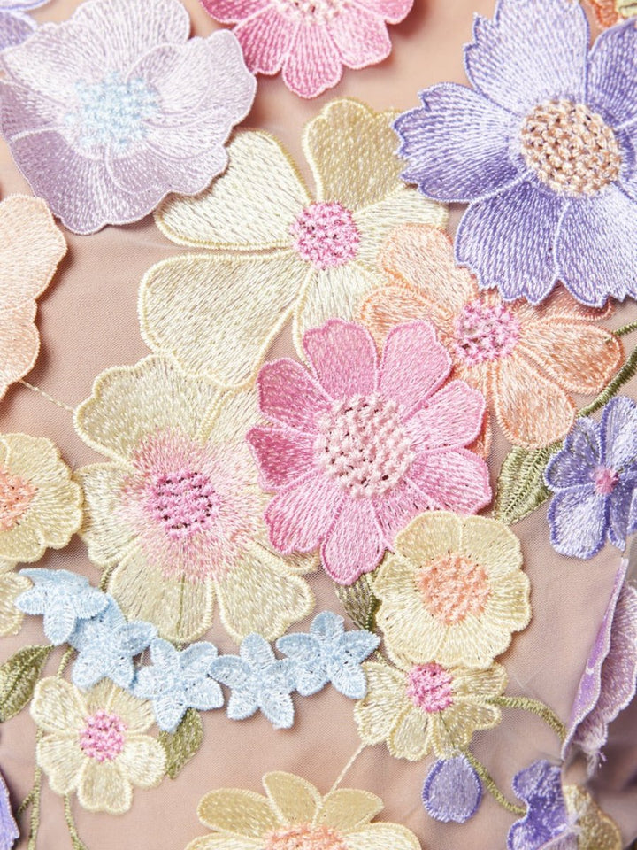 Andressa | Robe longue à fleurs charmante pour femmes - Manches courtes élégantes pour un look raffiné