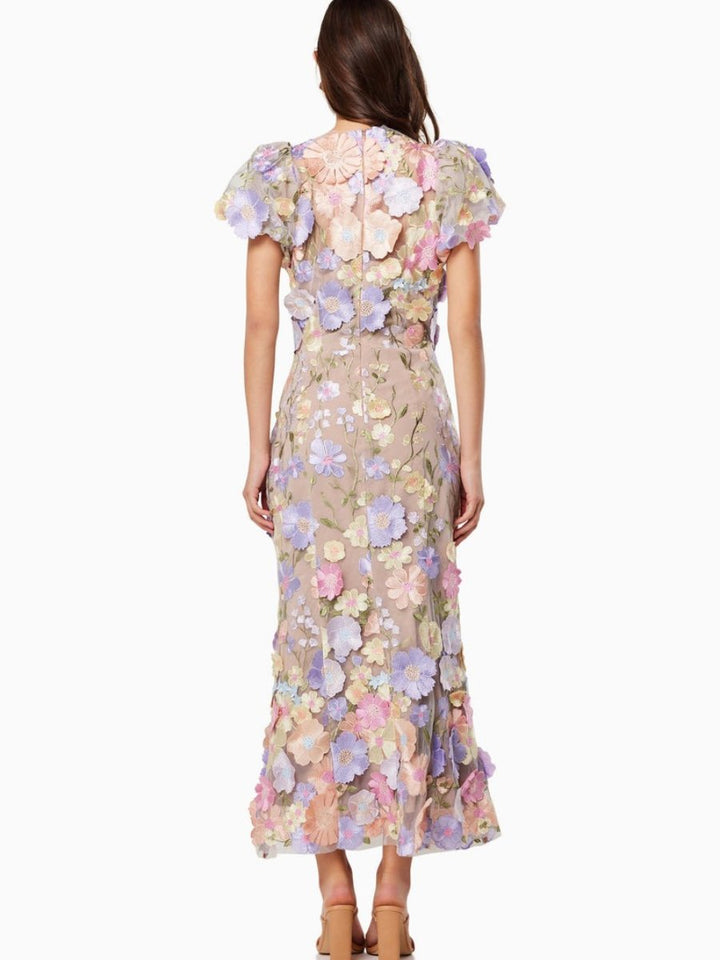 Andressa | Robe longue à fleurs charmante pour femmes - Manches courtes élégantes pour un look raffiné