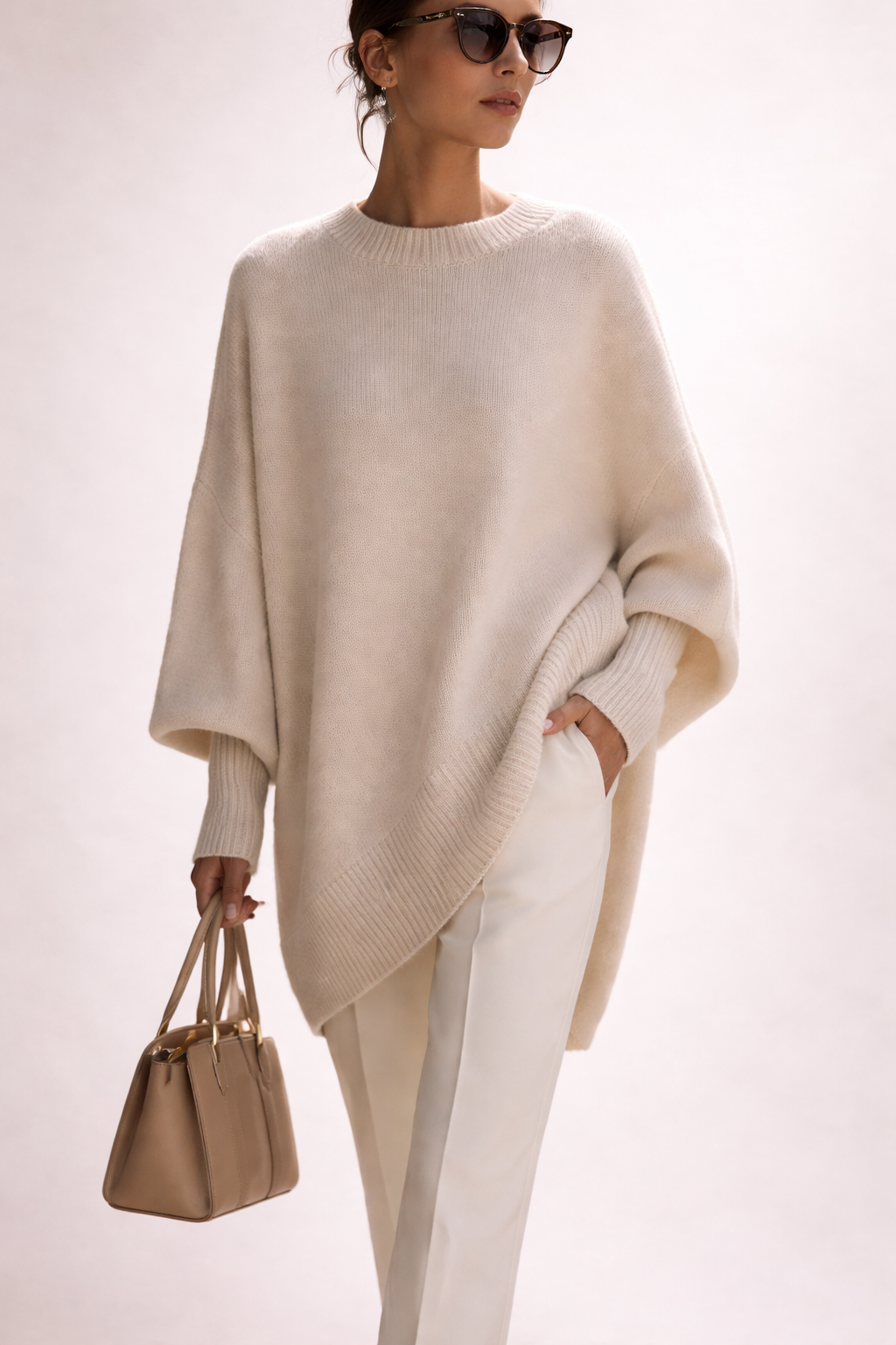 Elegant women's knit sweater for autumn, classic fit for cooler days