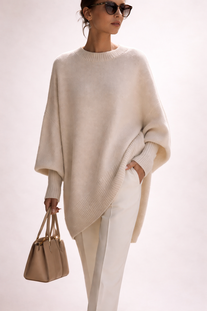 Elegant women's knit sweater for autumn, classic fit for cooler days