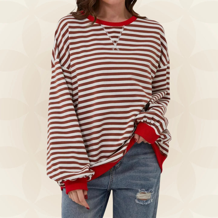 Women's oversized knit sweater for fall, with a loose, casual fit for everyday wear