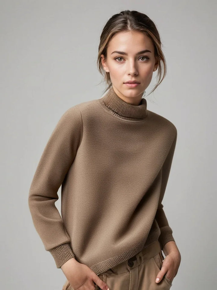 Women's wool turtleneck sweater, a classic and comfortable style for autumn