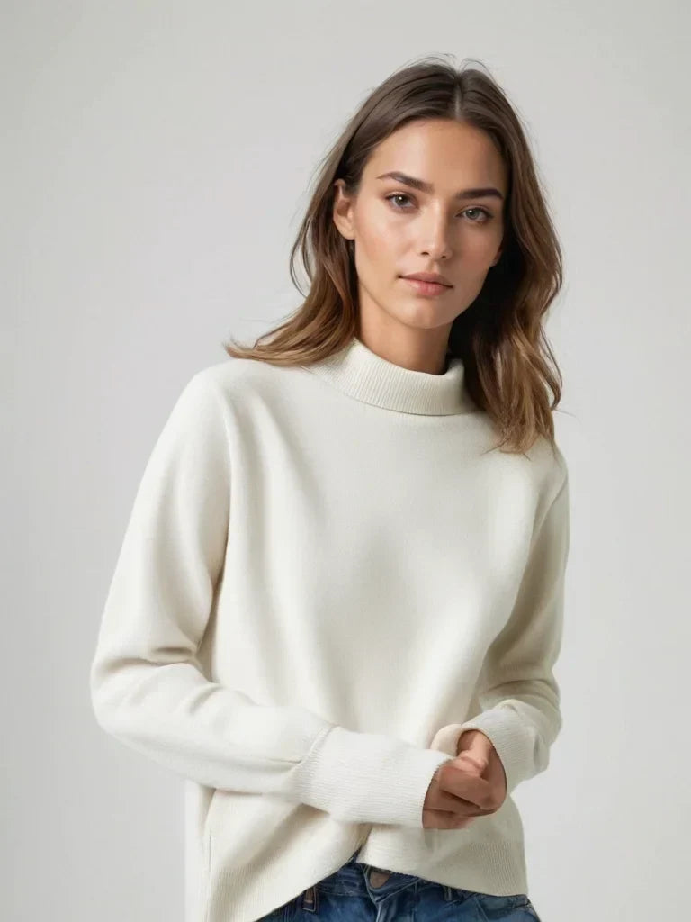 Women's wool turtleneck sweater, a classic and comfortable style for autumn