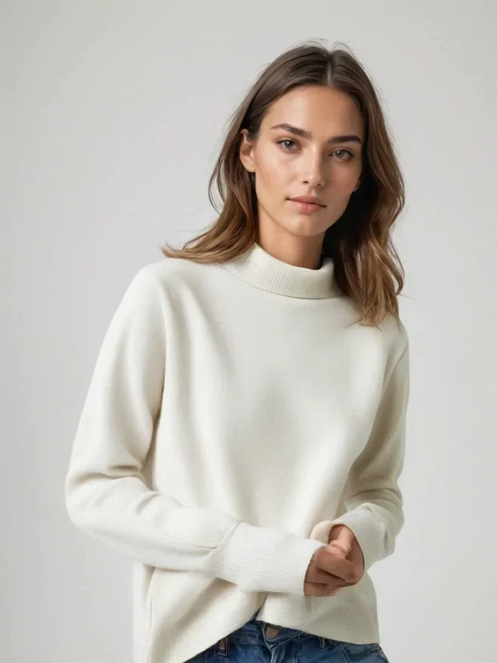 Women's wool turtleneck sweater, a classic and comfortable style for autumn