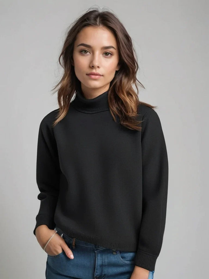Women's wool turtleneck sweater, a classic and comfortable style for autumn