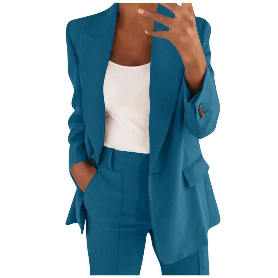 Women's suit set, viscose jacket and trousers, autumn collection