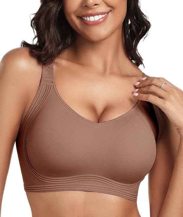 Soutien-gorge sans coutures femme en coton respirant à couverture complète pour l’automne
