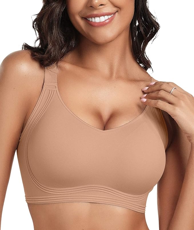 Soutien-gorge sans coutures femme en coton respirant à couverture complète pour l’automne