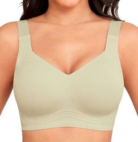 Soutien-gorge sans coutures femme en coton respirant à couverture complète pour l’automne