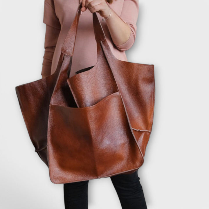 Sac de voyage week-end en cuir pour femme, spacieux, collection automne