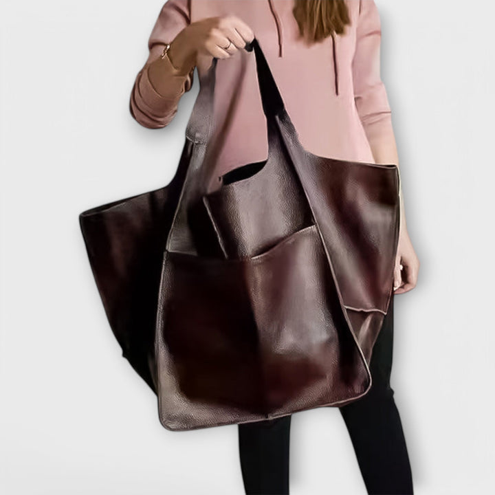 Sac de voyage week-end en cuir pour femme, spacieux, collection automne