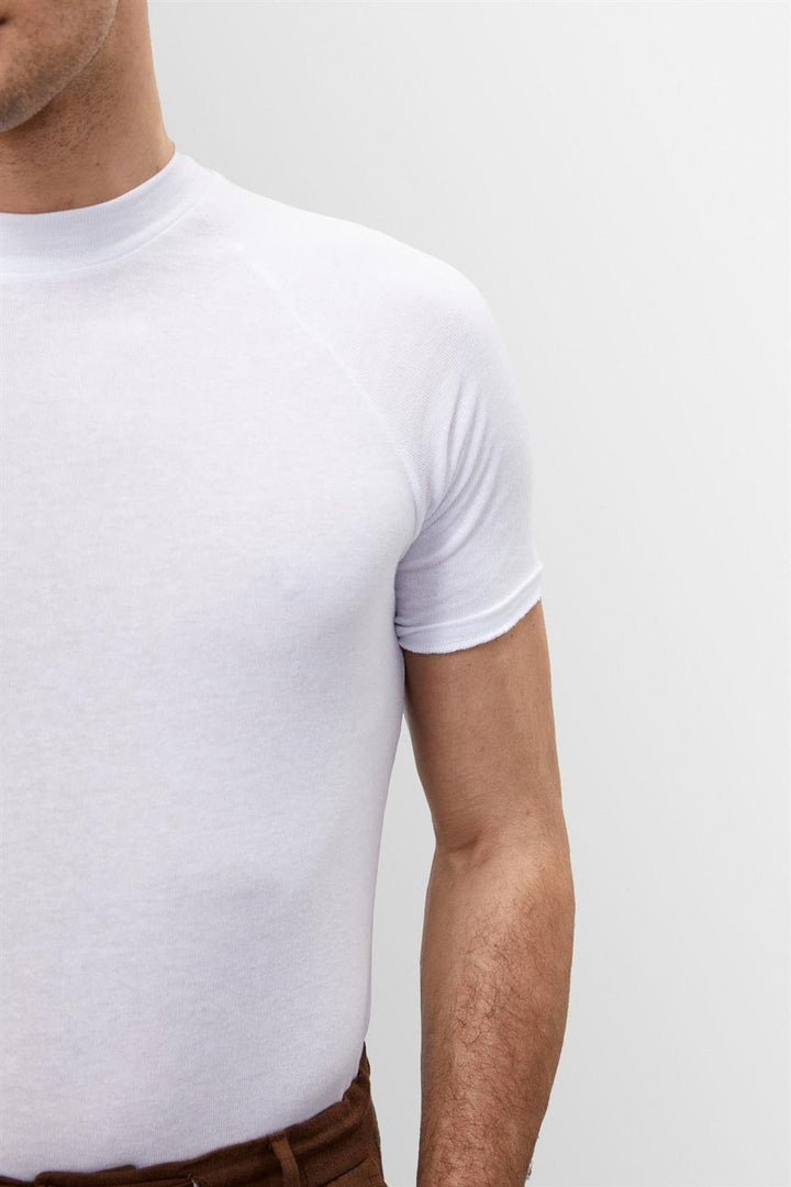 Joachim | T-shirt Slim Fit Blanc Classique Intemporel pour Hommes