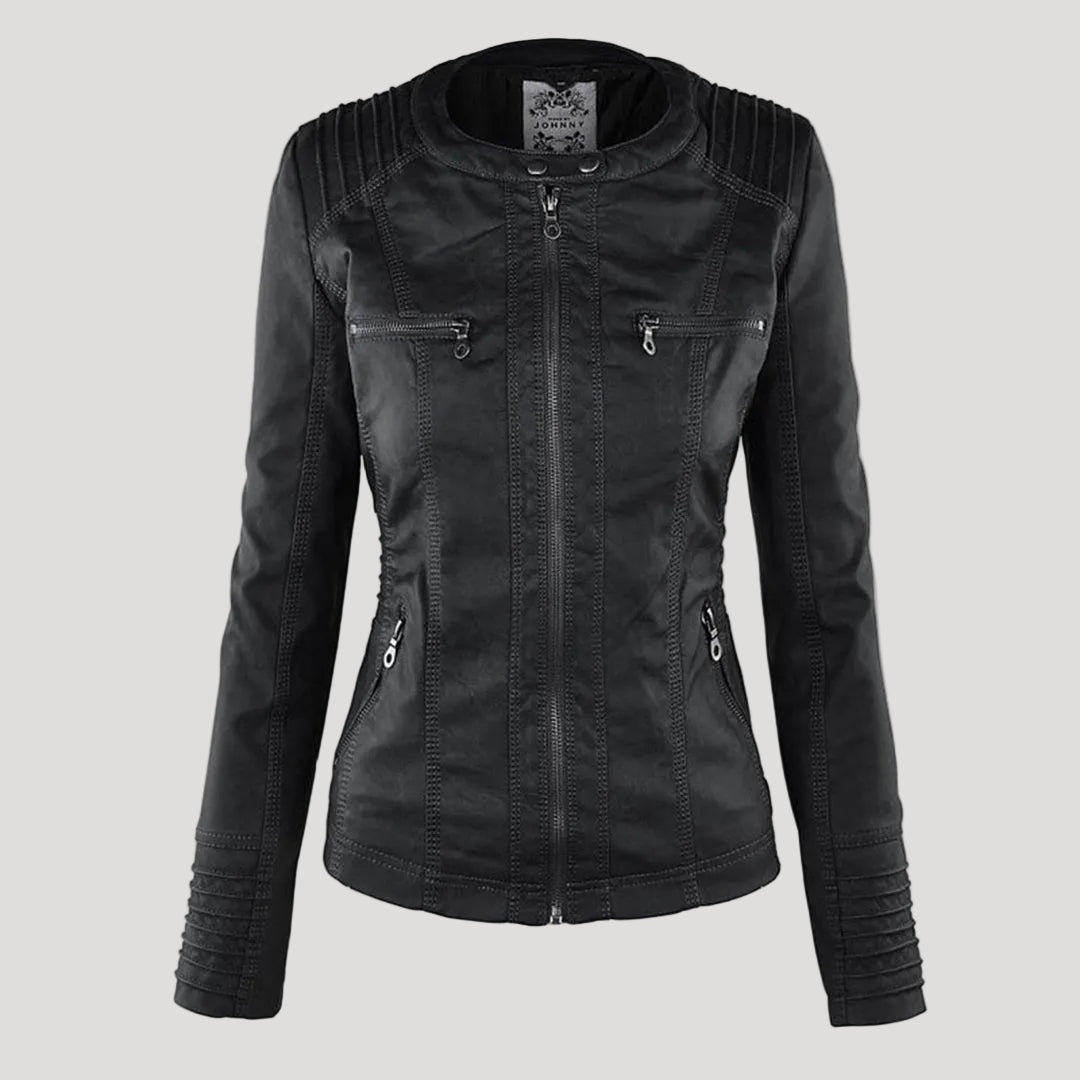 Veste perfecto femme en similicuir à capuche, pour l’automne et la mi-saison