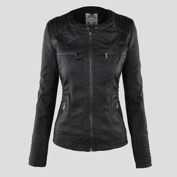 Veste perfecto femme en similicuir à capuche, pour l’automne et la mi-saison