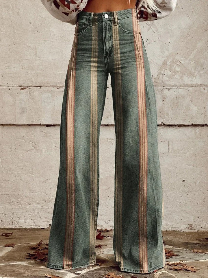 Edie - Stylish retro pants with very trendy wide leg