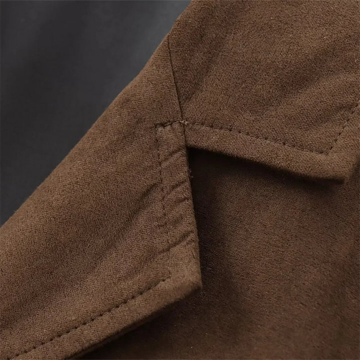 Blazer femme oversize en simili-cuir à col classique, modèle élégant pour l’automne