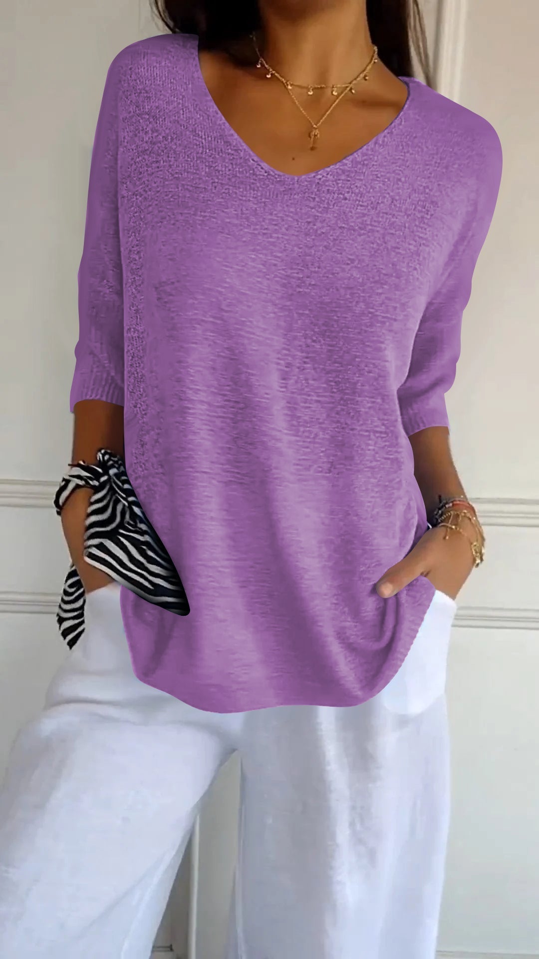 Women’s ¾-Sleeve V-Neck T-Shirt