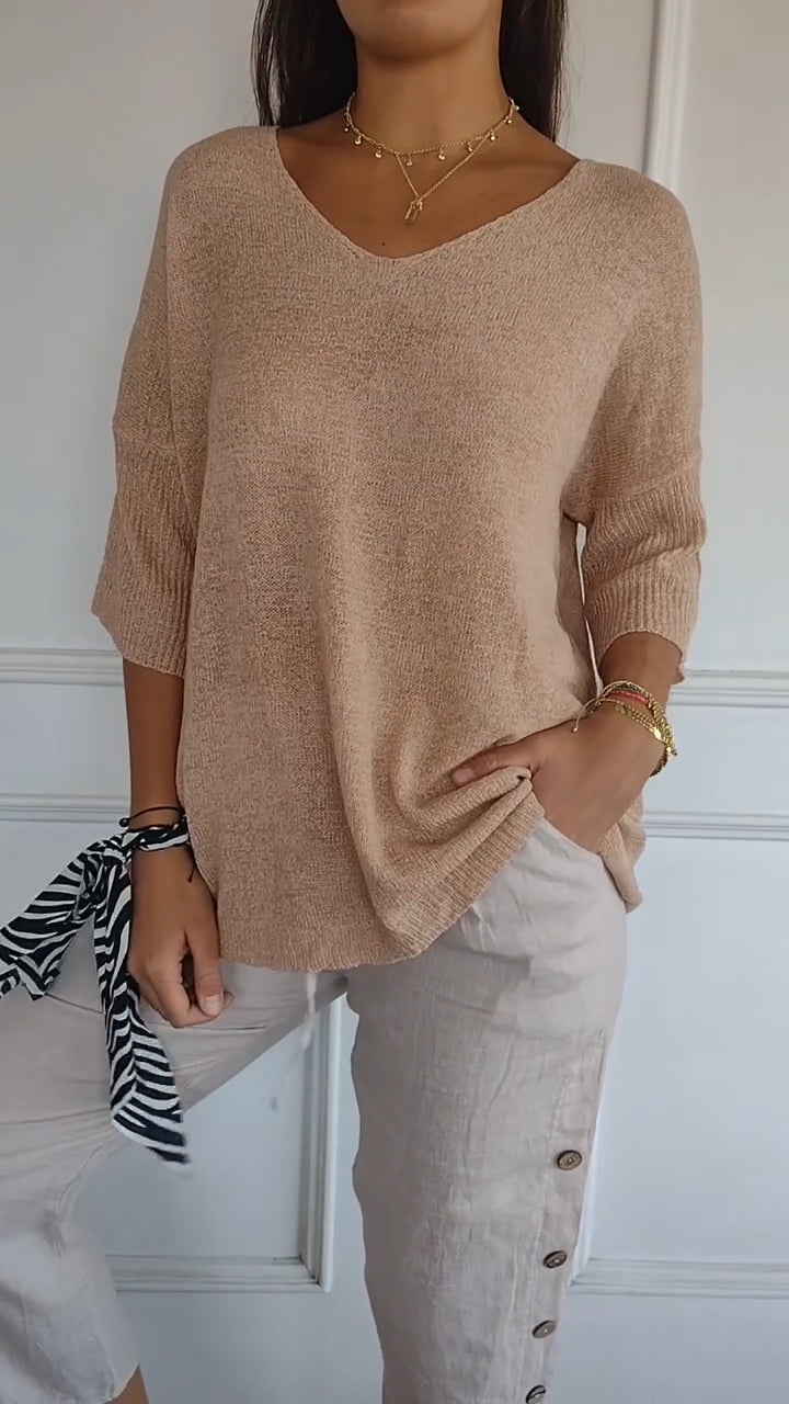 Women’s ¾-Sleeve V-Neck T-Shirt