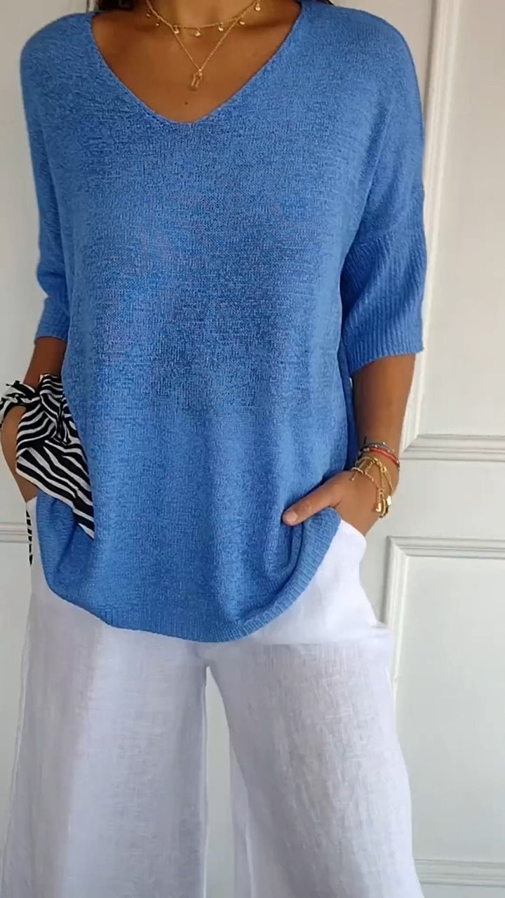 Women’s ¾-Sleeve V-Neck T-Shirt