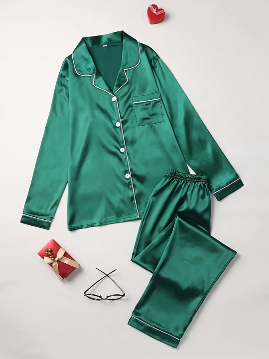 Women’s cotton long-sleeve pajama set for autumn and winter nights