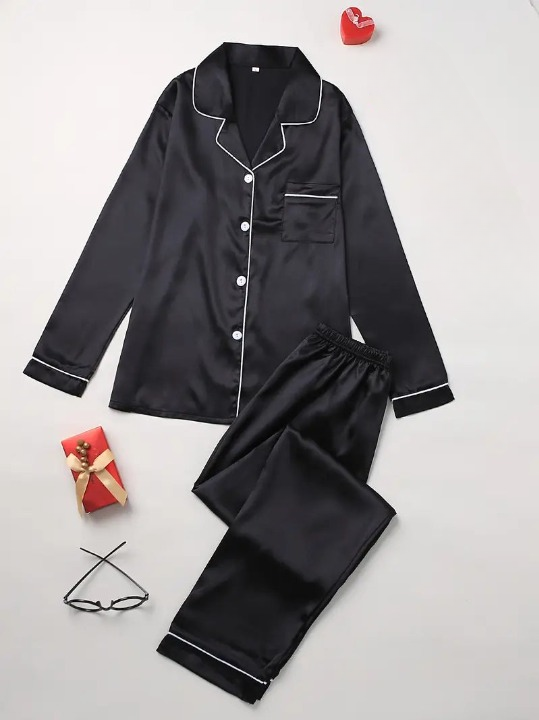 Women’s cotton long-sleeve pajama set for autumn and winter nights