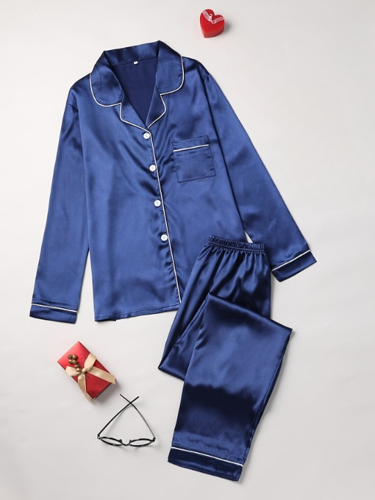 Women’s cotton long-sleeve pajama set for autumn and winter nights