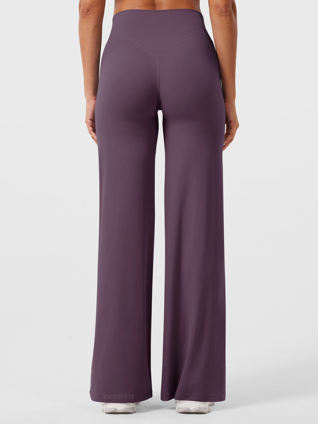 Pantalon de yoga femme en coton taille haute jambe large pour l’automne coupe fluide