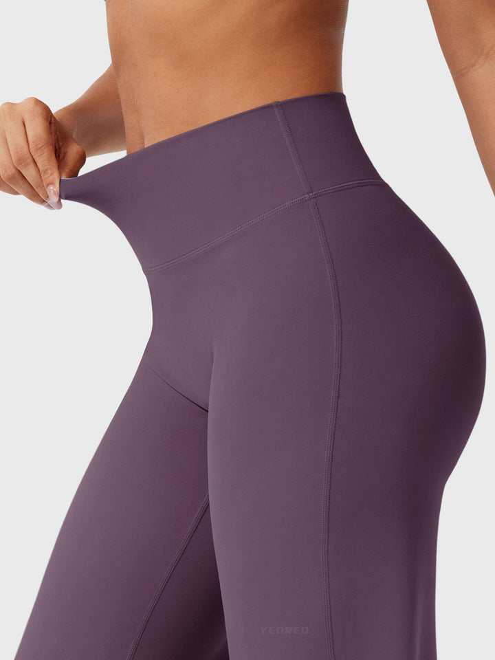 Pantalon de yoga femme en coton taille haute jambe large pour l’automne coupe fluide