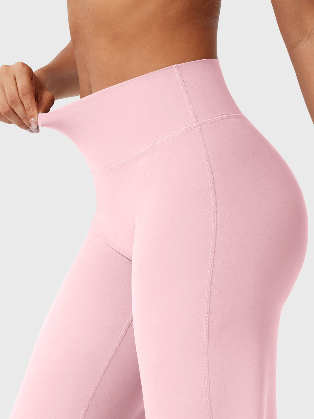 Pantalon de yoga femme en coton taille haute jambe large pour l’automne coupe fluide