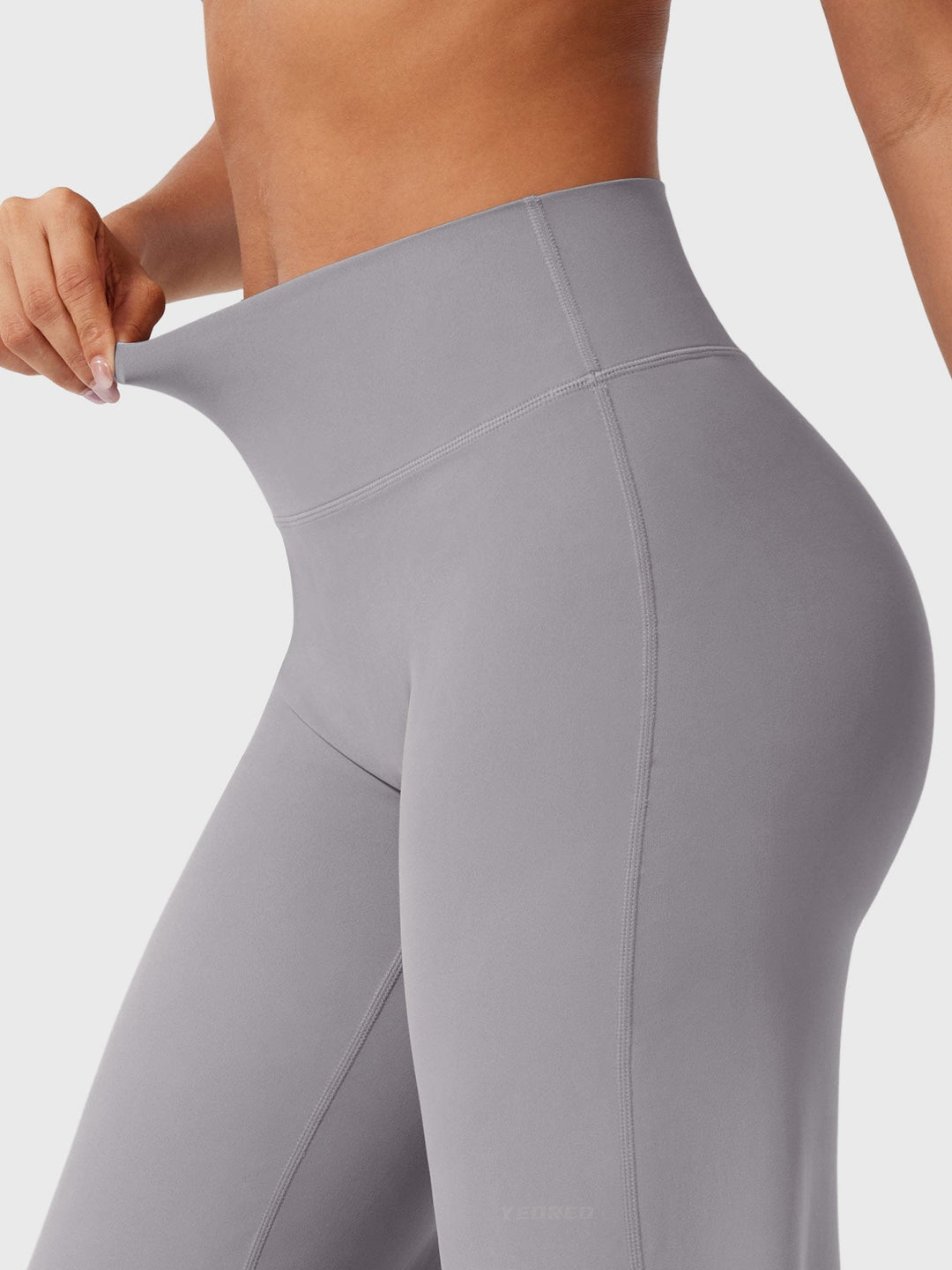 Pantalon de yoga femme en coton taille haute jambe large pour l’automne coupe fluide