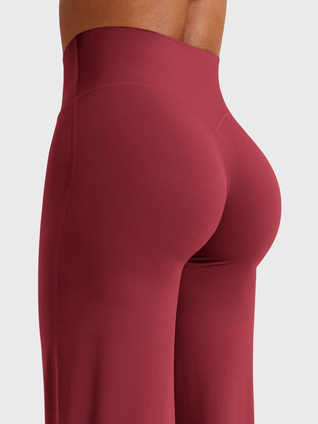 Pantalon de yoga femme en coton taille haute jambe large pour l’automne coupe fluide
